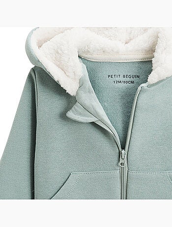 Alma baby fleece hoodie met rits