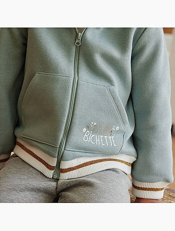 Alma baby fleece hoodie met rits