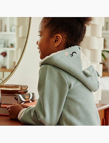 Alma baby fleece hoodie met rits