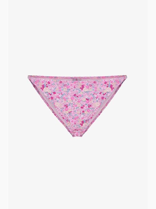 Amira bikinibroekje met bloemenprint en ruche aan de zijkant, medium taille penti - Kiabi Amira bikinibroekje met bloemenprint en ruche aan de zijkant, medium taille penti - Kiabi