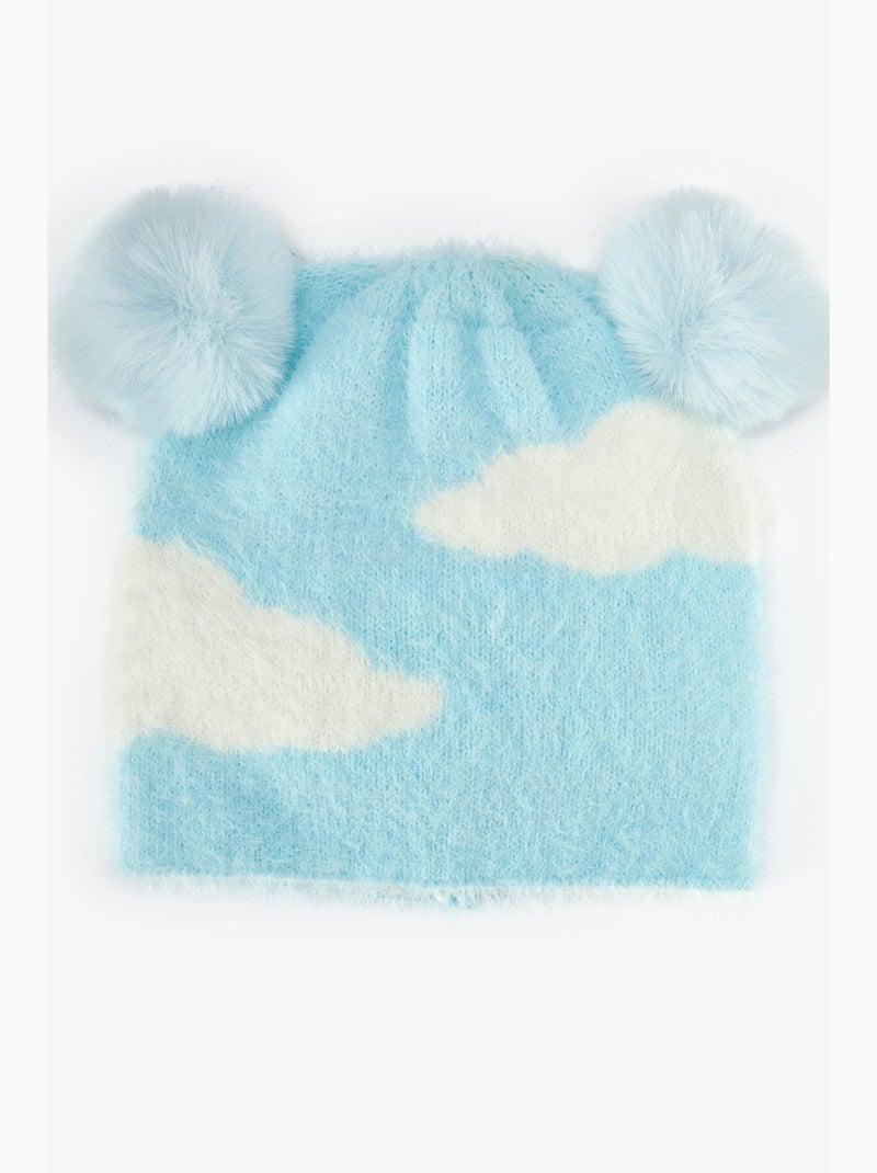 Anabel muts voor meisjes penti Blauw Wit - Kiabi