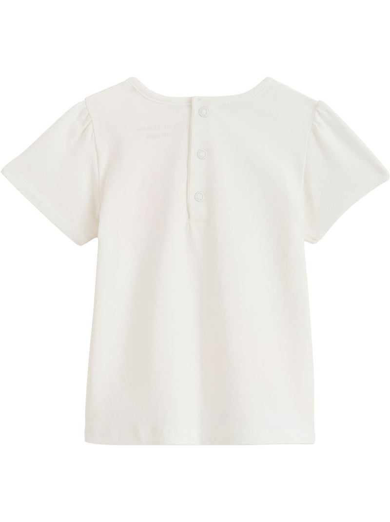 Anaelle kindershirt met korte mouwen Ecru - Kiabi