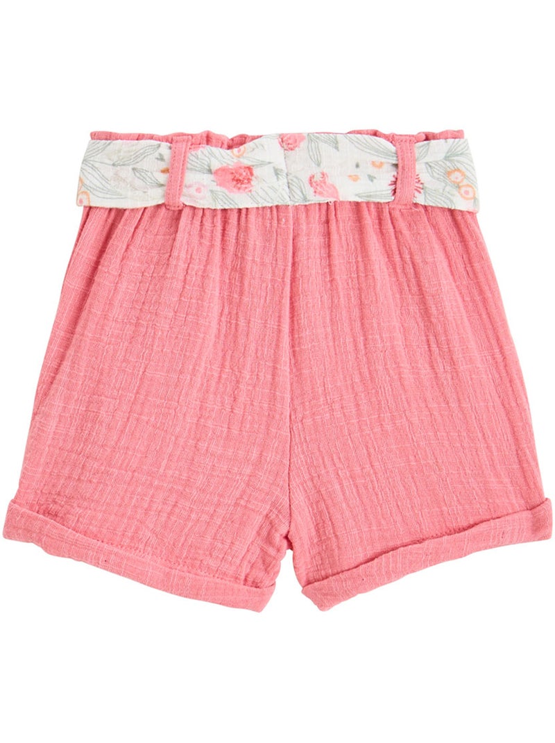 Anaelle kindershorts van katoenen gaas Roze - Kiabi