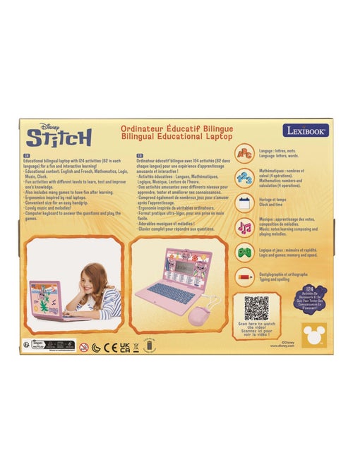 Angel van disney stitch tweetalige educatieve laptop – 124 activiteiten in het engels en frans - Kiabi Angel van disney stitch tweetalige educatieve laptop – 124 activiteiten in het engels en frans - Kiabi