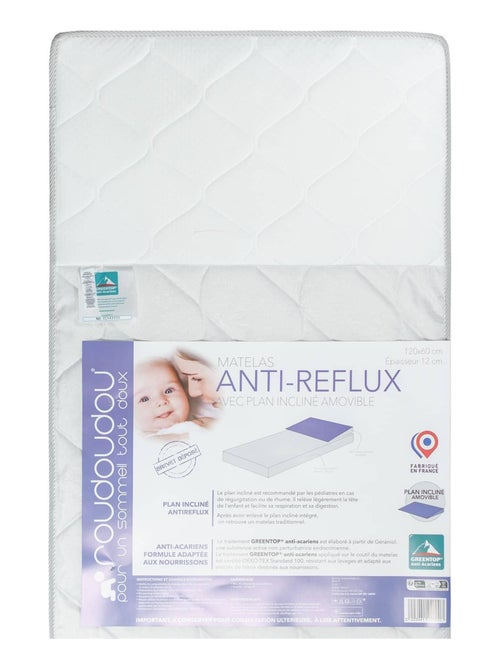 Anti-reflux babymatras met afneembare hellingshoek - comfort & veiligheid | gemaakt in frankrijk - Kiabi