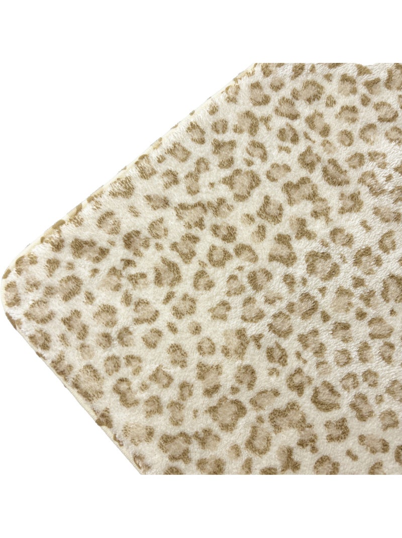 Antislip badmat met luipaardprint Bruin - Kiabi
