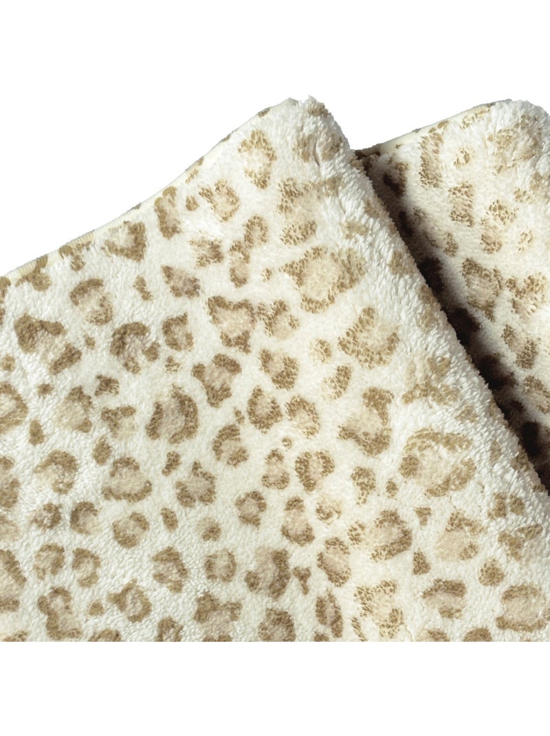 Antislip badmat met luipaardprint Bruin - Kiabi