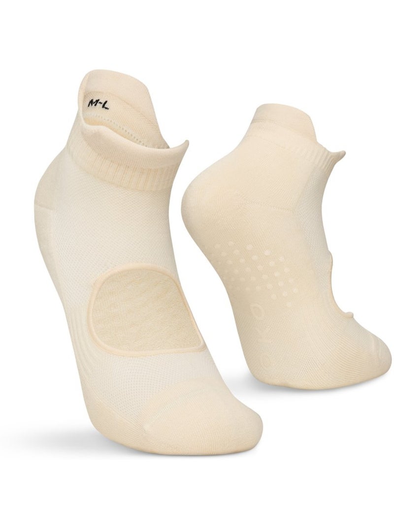 Antislip korte yogasokken 3-pack Beige - Kiabi