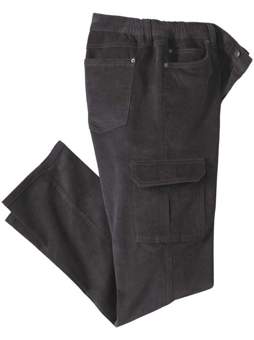 Antraciete corduroy cargobroek - atlas for men - Kiabi Antraciete corduroy cargobroek - atlas for men - Kiabi
