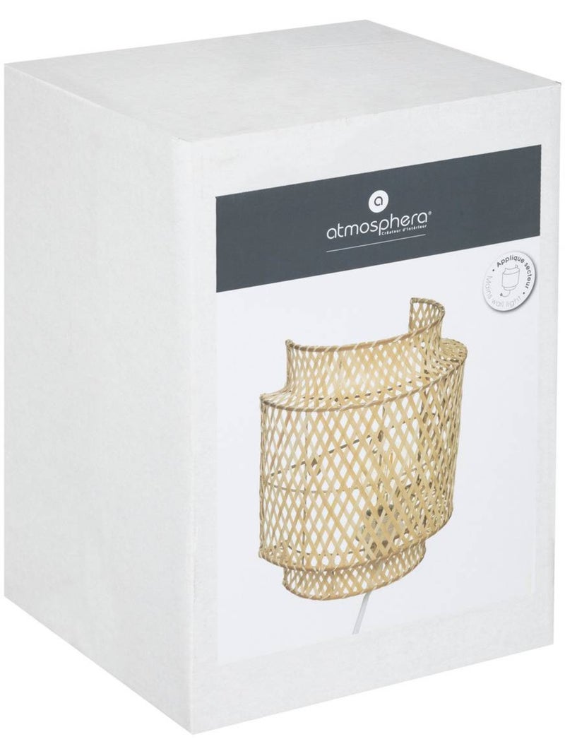 Applique murale en bambou tressé LIBY Beige - Kiabi
