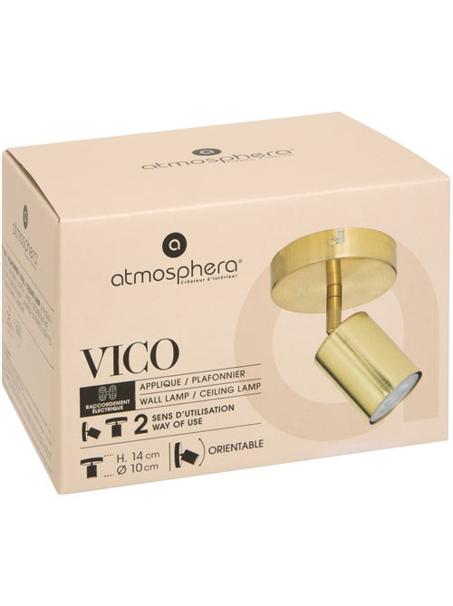 Applique murale métal spot orientable VICO - Kiabi