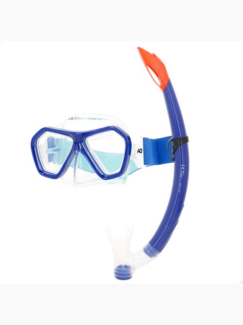 Aqua sport ensemble  masque en cristal avec tube en silicone +7 ans - Kiabi