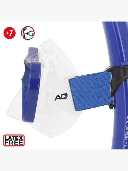Aqua sport ensemble  masque en cristal avec tube en silicone +7 ans - Kiabi