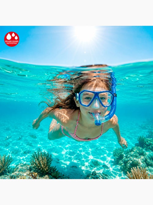 Aqua sport ensemble  masque en cristal avec tube en silicone +7 ans - Kiabi