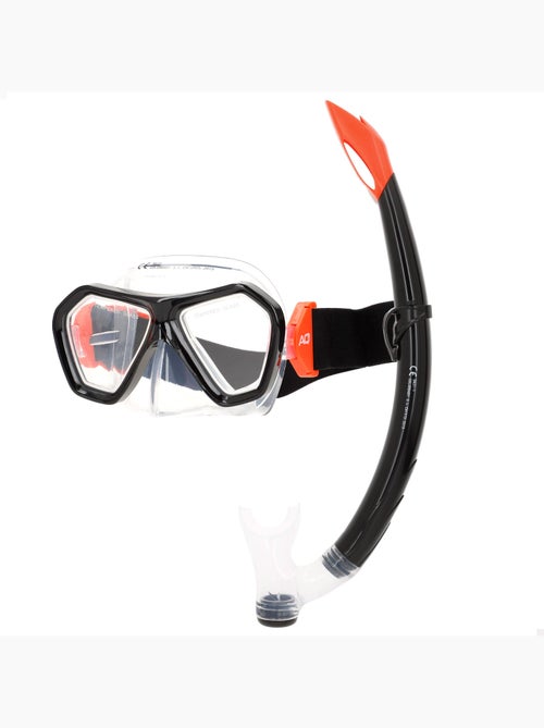 Aqua sport ensemble  masque en cristal avec tube en silicone +7 ans - Kiabi