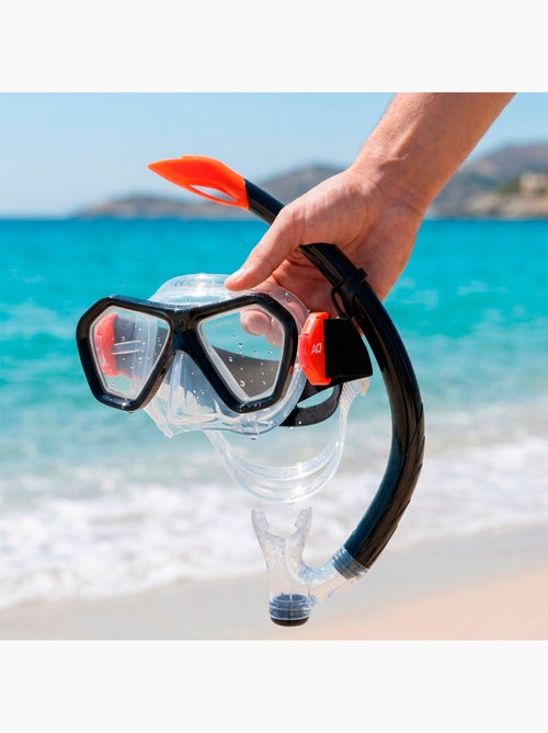 Aqua sport ensemble  masque en cristal avec tube en silicone +7 ans - Kiabi