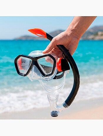 Aqua sport set kristallen masker met siliconen slang +7 jaar