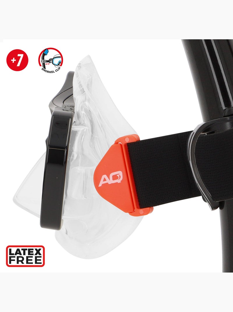Aqua sport set kristallen masker met siliconen slang +7 jaar N.v.t. - Kiabi