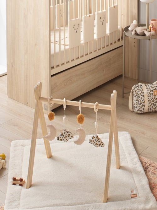 Arche d'éveil bois avec 4 jouets - sauthon - Kiabi