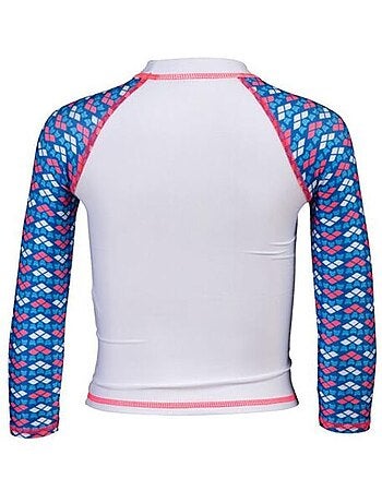 Arena friends kinder lycra zwempak wit/blauw/roze meisjes