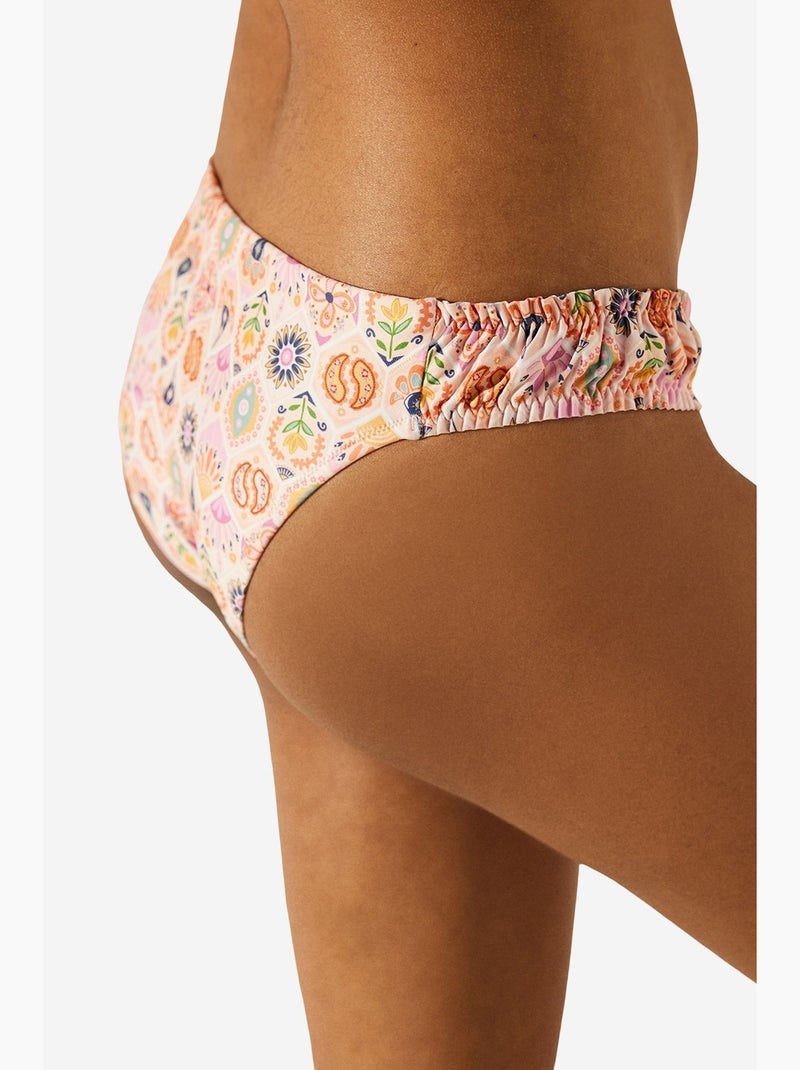 Arianne bikinibroekje met zijpatroon penti Roze/Wit/Groen - Kiabi