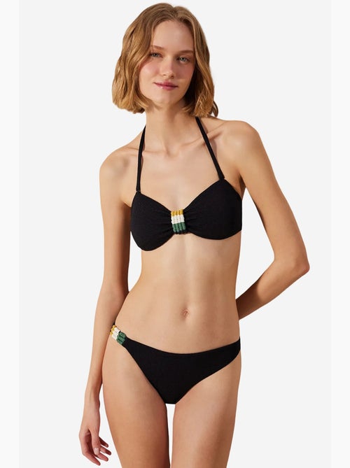 Arlo strapless bikini top met structuur en macramé penti - Kiabi