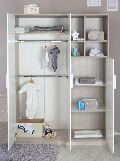 Armoire 3 portes battantes 4 niches roba - Kiabi Armoire 3 portes battantes 4 niches roba - Kiabi