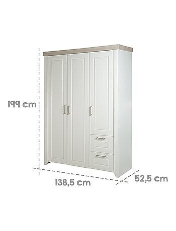 Armoire 3 portes et 2 tiroirs - roba 'felicia'