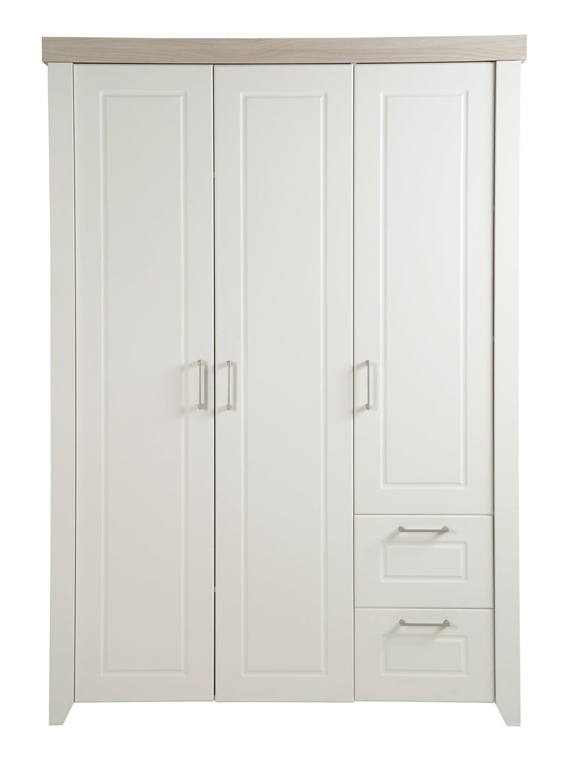 Armoire 3 portes et 2 tiroirs - ROBA 'Felicia' Blanc - Kiabi