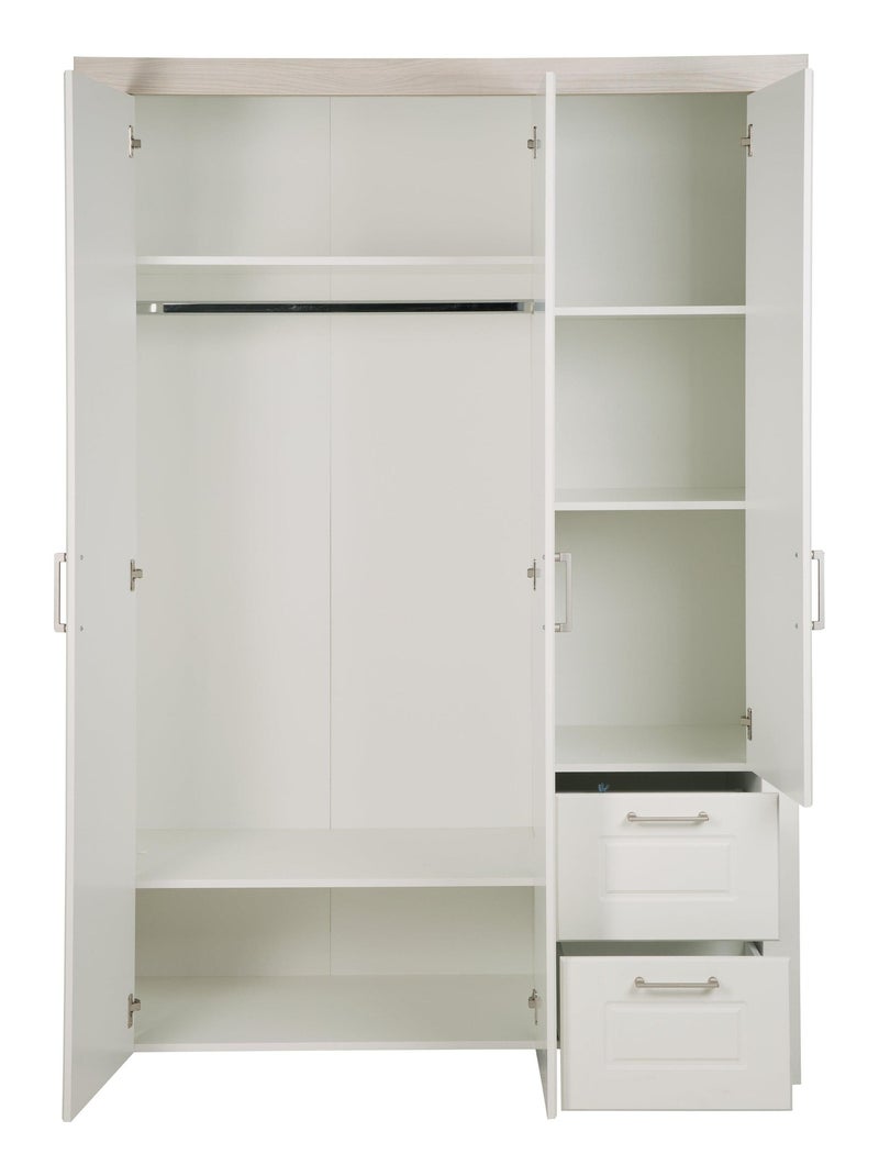 Armoire 3 portes et 2 tiroirs - ROBA 'Felicia' Blanc - Kiabi