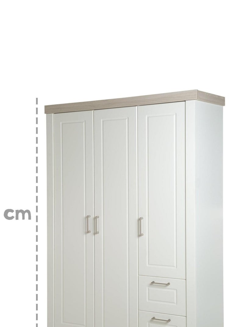 Armoire 3 portes et 2 tiroirs - ROBA 'Felicia' Blanc - Kiabi