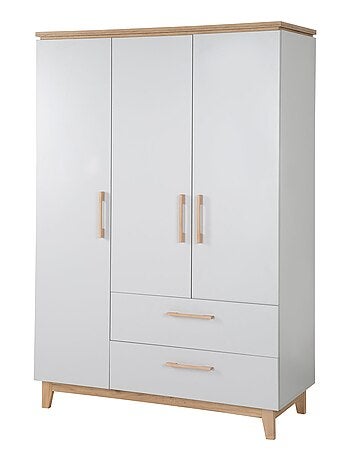 Armoire 3 portes et 2 tiroirs à fermeture douce - ROBA 'Caro'