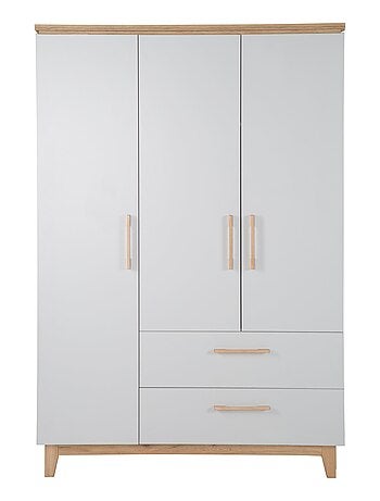 Armoire 3 portes et 2 tiroirs à fermeture douce - ROBA 'Caro'