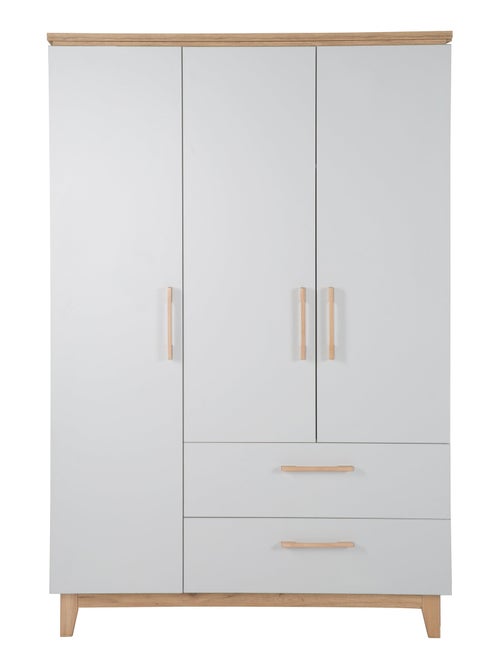 Armoire 3 portes et 2 tiroirs à fermeture douce - ROBA 'Caro' - Kiabi