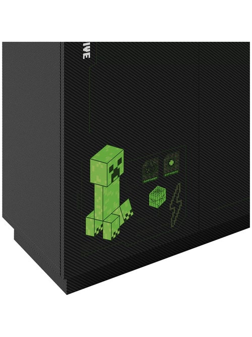 Armoire 3 portes et 3 tiroirs avec LED 'Roba' - Minecraft - Kiabi Armoire 3 portes et 3 tiroirs avec LED 'Roba' - Minecraft - Kiabi