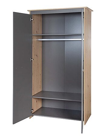 Armoire bébé 2 portes en bois effet chêne - roba 'anna'