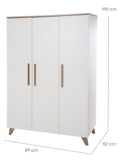 Armoire bébé 3 portes en bois - ROBA 'Ole' - Kiabi