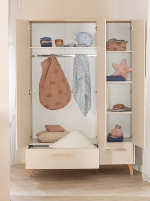 Armoire bébé 3 portes et 2 tiroirs à fermeture douce - roba 'jil' - Kiabi Armoire bébé 3 portes et 2 tiroirs à fermeture douce - roba 'jil' - Kiabi