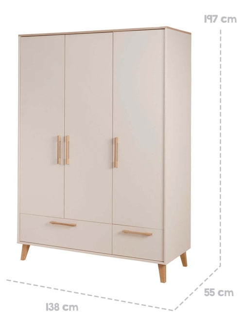 Armoire bébé 3 portes et 2 tiroirs à fermeture douce - roba 'jil' - Kiabi Armoire bébé 3 portes et 2 tiroirs à fermeture douce - roba 'jil' - Kiabi
