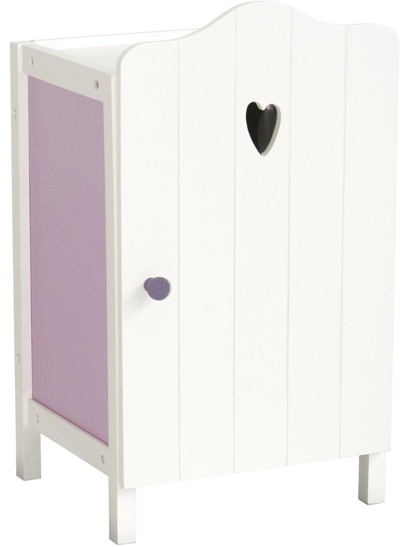 Armoire de poupée en bois avec penderie 'Fienchen' ROBA Blanc Mauve - Kiabi
