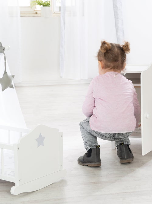Armoire de poupée en bois avec penderie 'Stella' ROBA - Kiabi