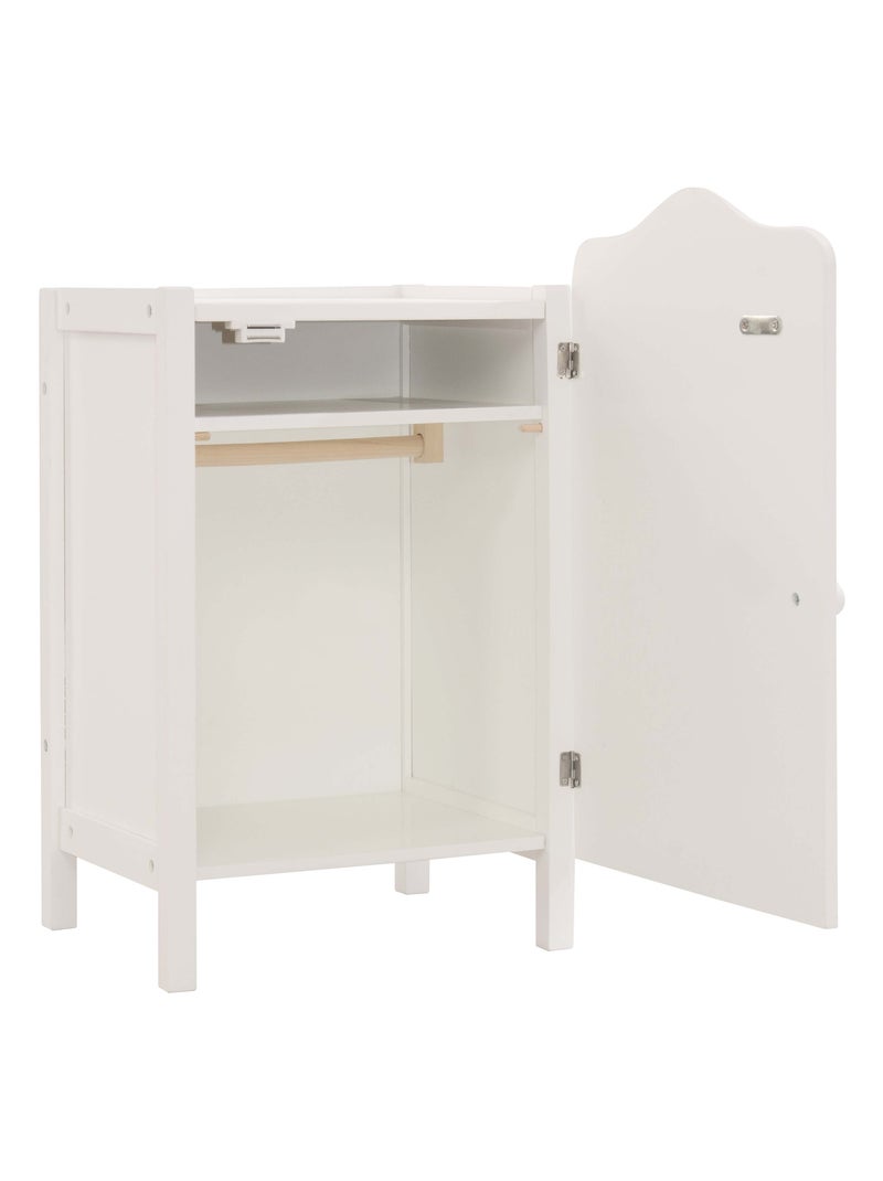 Armoire de poupée en bois avec penderie 'Stella' ROBA Blanc Gris - Kiabi