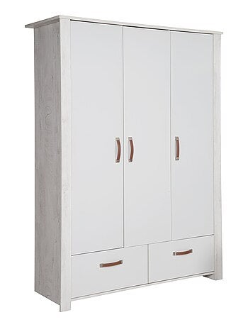 Armoire enfant 3 portes 2 tiroirs 'Mila' ROBA