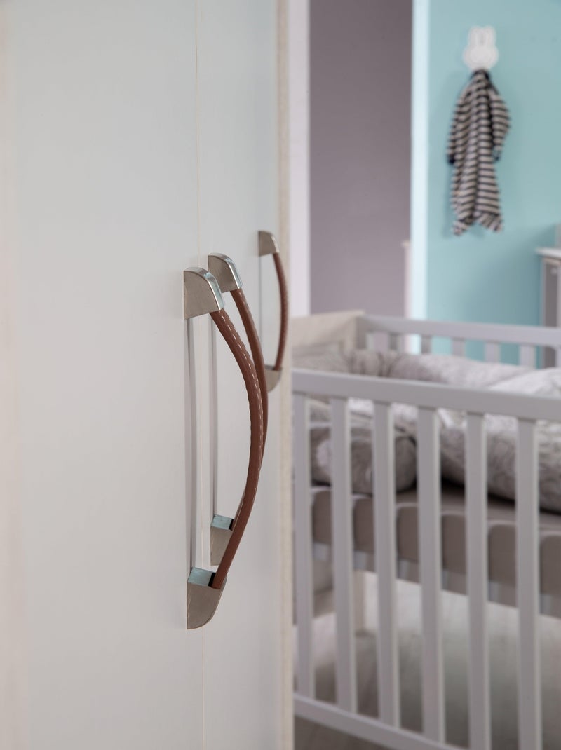 Armoire enfant 3 portes 2 tiroirs 'Mila' ROBA Gris clair - Kiabi