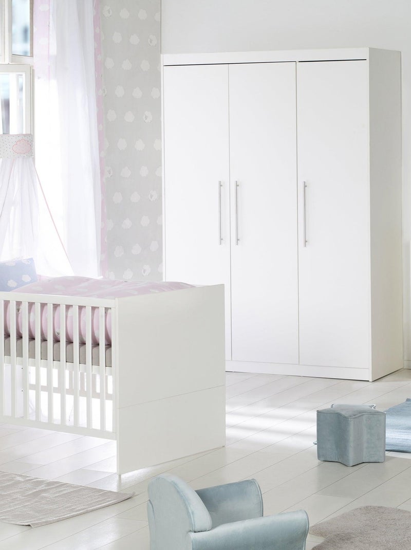 Armoire enfant 3 portes à fermeture douce 'Maren' ROBA Blanc - Kiabi