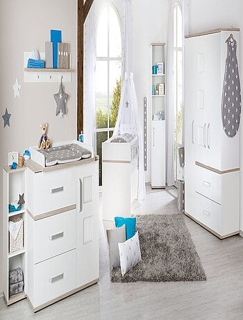 Armoire enfant 3 portes et 2 tiroirs 'Moritz' ROBA