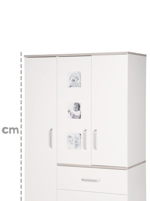 Armoire enfant 3 portes et 2 tiroirs 'Moritz' ROBA - Kiabi