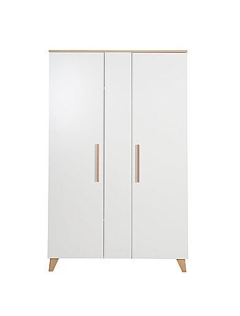 Armoire enfant minimaliste 2,5 portes avec rangements et penderie Leon Roba