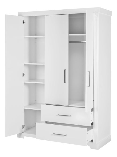Armoire enfant rustique 3 portes 2 tiroirs 'Maxi' ROBA - Kiabi