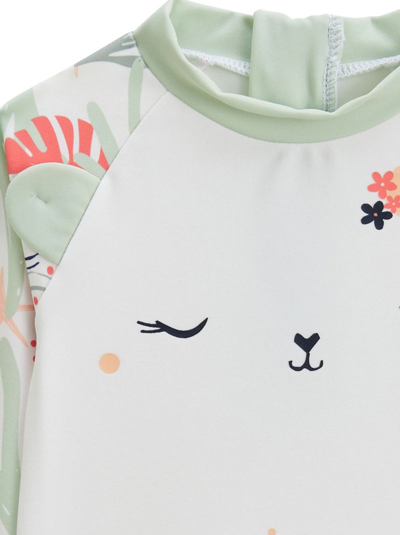 Arya tweedelig babyzwempak: UV-beschermend T-shirt en broekje Groen - Kiabi